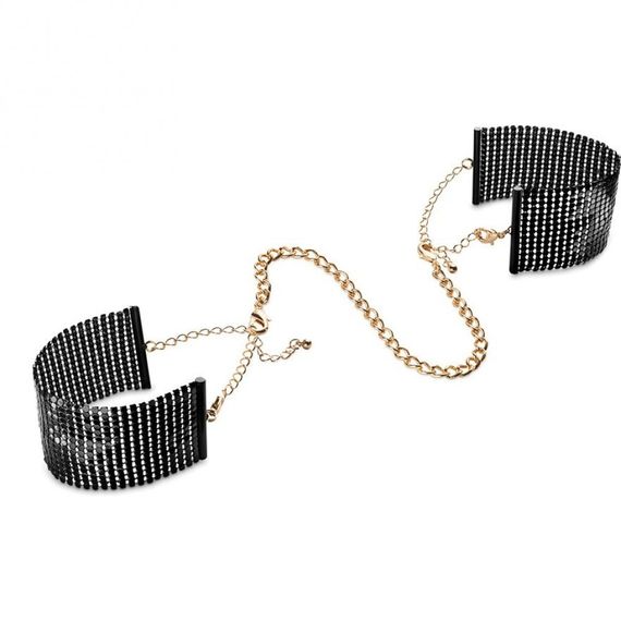 Браслети-наручники DESIR METALLIQUE чорні Bijoux Indiscrets | Зображення 7