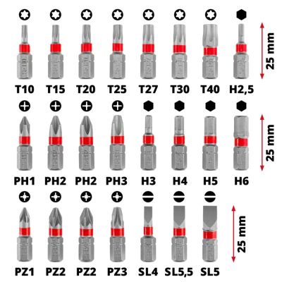 Набор бит Einhell бит и головок, 1/4&quot; 4-13мм, 37шт, кейс (109022) | Зображення 8