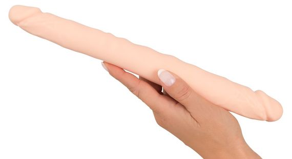 Двухсторонний фаллоимитатор - Double Dong Flesh Sex Aura | Зображення 3