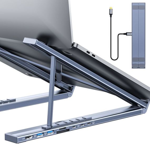 Адаптер Choetech HUB-M48-GY, USB Type-C 7-в-1 | Зображення 7