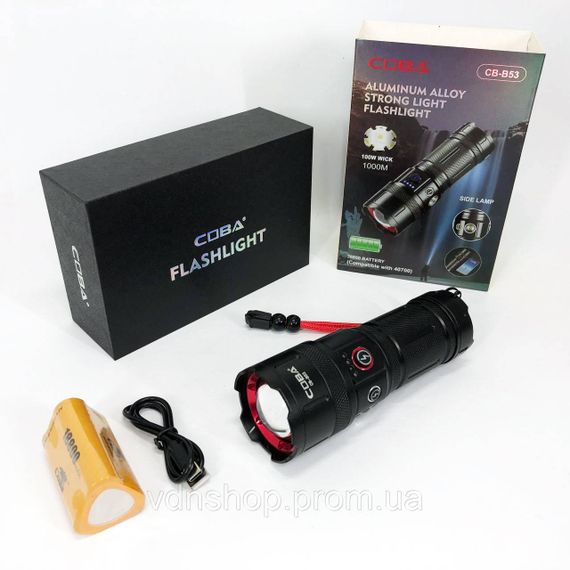 Потужний ручний ліхтар повербанк, Ліхтар військовий зсу LED потужний на вулицю NW-10 | Зображення 1