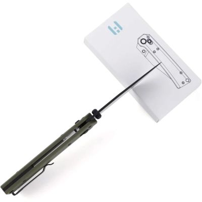 Нож Hightron Pathwright, 14C28N, G10, зелений, чорний клинок (HK03GRN) | Зображення 2