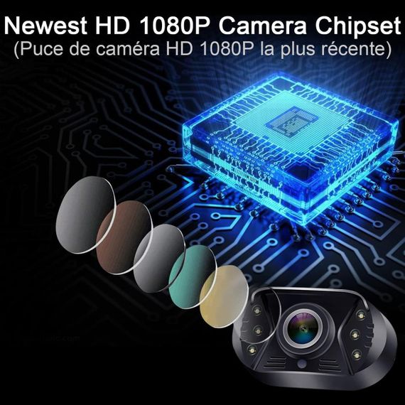 Комплект паркувальної системи Tomoia T1 — камера заднього виду з монітором HD 1080P для зручного та безпечного маневрування автомобілем. | Зображення 1