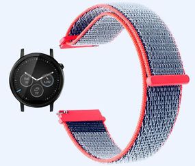 Нейлоновый ремешок для часов Motorola Moto 360 2nd gen (42 mm ) - Neon Red