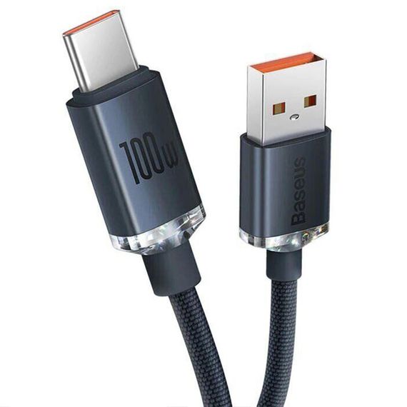 Дата кабель Baseus Crystal Shine Series USB to Type-C 100W (2m) (CAJY00050) | Зображення 1
