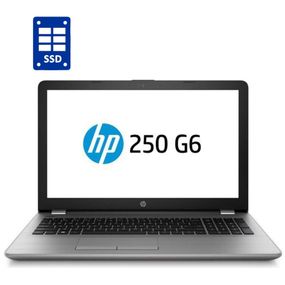 Ноутбук HP 250 G6 / 15.6" (1366x768) TN / Intel Core i3-6006U (2 (4) ядра по 2.0 GHz) / 8 GB DDR4 / 128 GB SSD / Intel HD Graphics 620 / WebCam / DVD-ROM / Win 10 Pro б/в