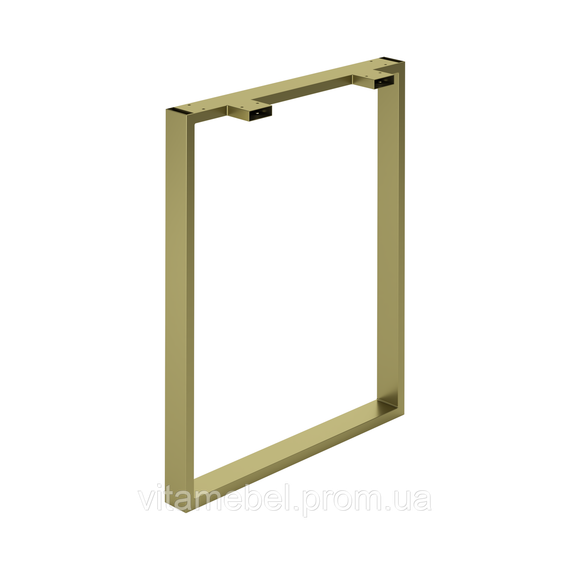 Комплект опор для стола из металла 600×120mm, H=730mm (профильная труба: 60x20mm) Золото | Зображення 2