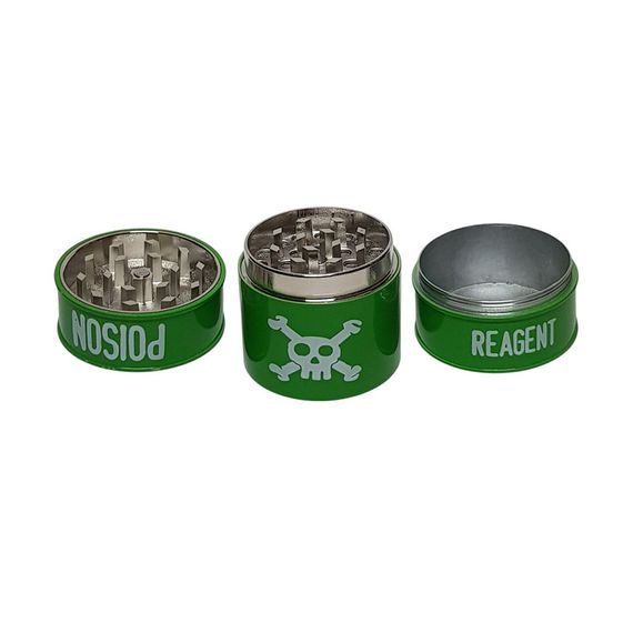 Металлический Гриндер Для Табака И Специй «Poison Barrel Grinder Green» | Зображення 2