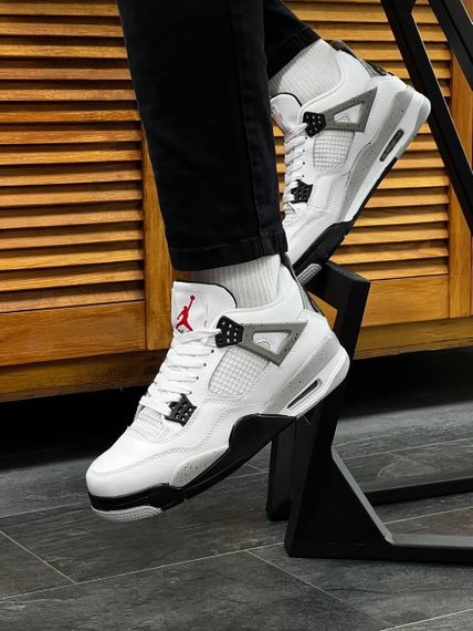 Чоловічі кросівки N Air Jordan 4 Retro White Cement  , В'єтнам 43 27,5 см | Зображення 4