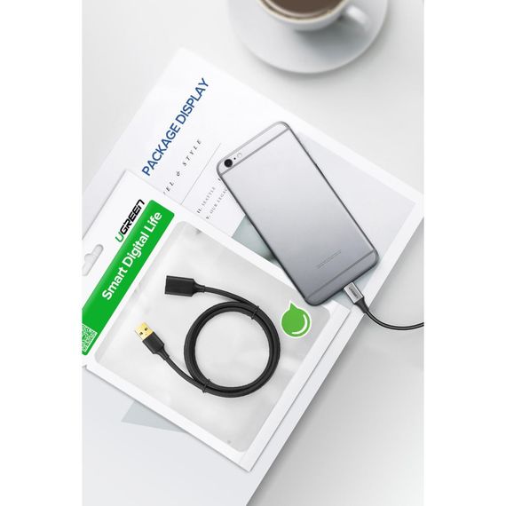 Дата кабель USB 3.0 AM/AF 2.0m US129 Black Ugreen (10373) | Зображення 9