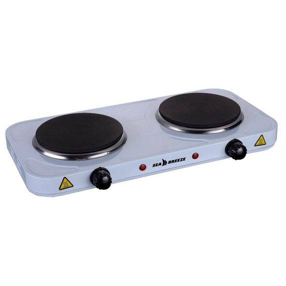 Електроплита для дачі Sea Breeze SB-063 біла / Електроплита FO-197 двоконфоркова настільна | Зображення 2