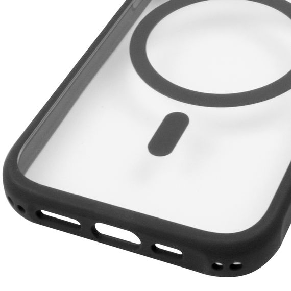Чохол TPU+PC GETMAN Moon Clear with Magnetic Fit для Apple iPhone 12 Pro Max (6.7") Black | Зображення 4