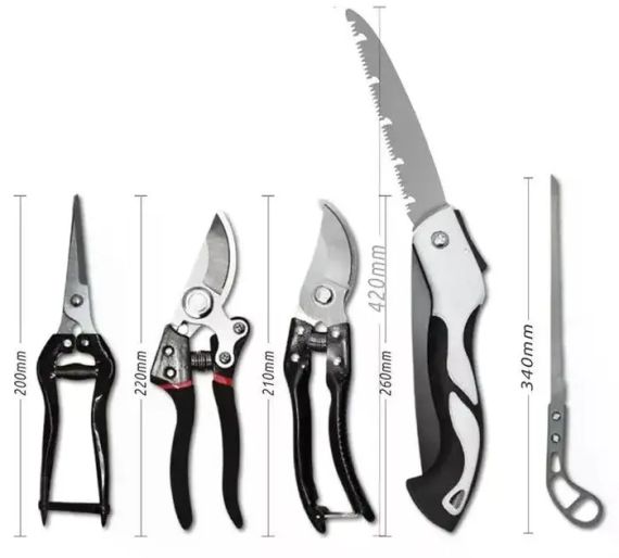 Набір садових інструментів Garden Set SK-5 – секатори, ніж для щеплення, набір для щеплення, інструменти для обрізання дерев і кущів | Зображення 1