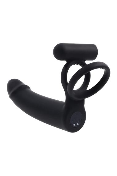 Вібратор з кільцями та віброкулею Gender X з пультом, чорний, 14.6 х 3.8 см Sex Aura | Зображення 3