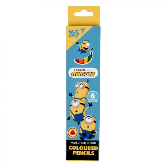 Набір кольорових олівців YES Minions 290711 6 кольорів