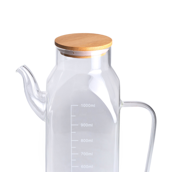 Емкость для масла и уксуса с бамбуковой крышкой 1 литр HP-34-2 | Зображення 4