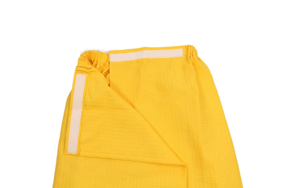 Парео-полотенце (килт) для бани и сауны женское на липучке Желтый | Зображення 2