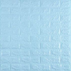 3D панель самоклеюча 700х770х7мм цегла Блакитна (005-7) SW-00000658