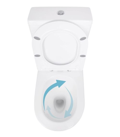 Унітаз підлоговий Qtap Jay Ultra Quiet з сидінням Slim Duroplast/ Soft-close/ Quick Release QT07222175TW | Зображення 5