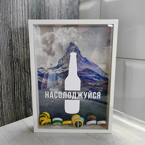 Копилка для крышек от пива Насолоджуйся 30,5х21,5х4 см (PIV_20M009)