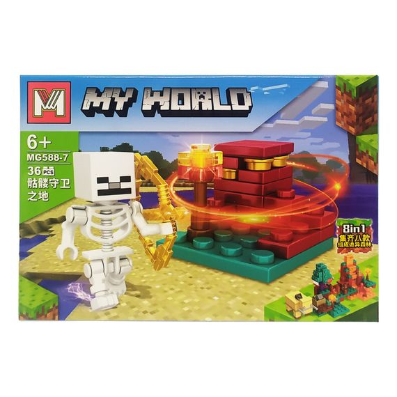 Конструктор для дітей Minecraft 36 деталей Ігровий набір конструктор Майнкрафт для дітей від 6 років