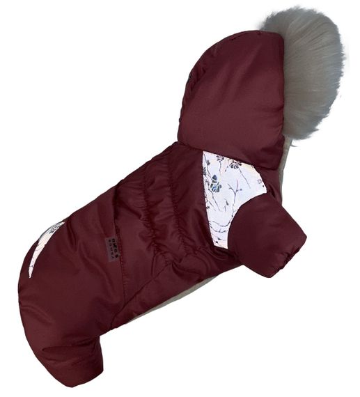 Зимовий комбінезон для дівчаток хутро теракот AD-34 | Зображення 1