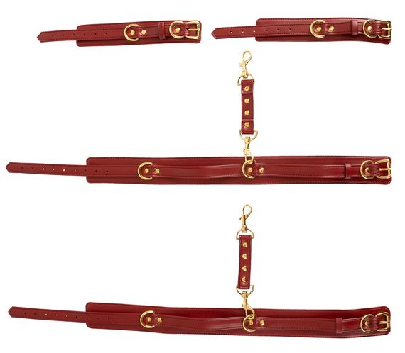 Наручники та настегнані фіксатори Bad Kitty червоні | Зображення 7