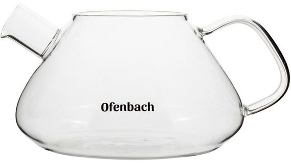 Чайник скляний заварювальний Ofenbach 1000мл зі знімним ситечком (0616l) | Зображення 3
