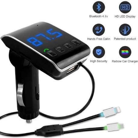 FM модулятор HZ H22 BT для авто з Bluetooth, Авто трансмітер від прикурювача, Bluetooth фм передавач | Зображення 9