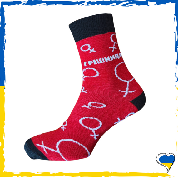 Шкарпетки жіночі принт Грішниця. Шкарпетки з приколами. Шкарпетки принт 36-40