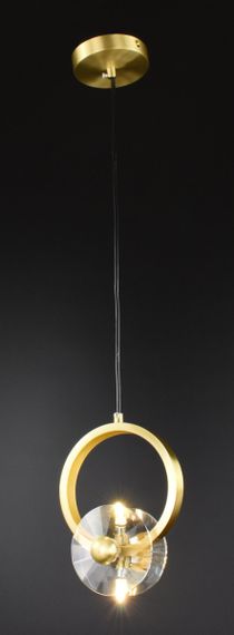 Люстра підвісна на 2 лампочки 26712 Латунь 30-150х15х10 см. | Зображення 3