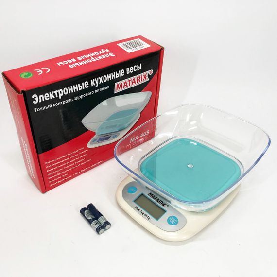 Кухонні ваги для зважування продуктів MATARIX MX-403, Ваги кухонні електронні хорошої якості IS-36 | Зображення 1