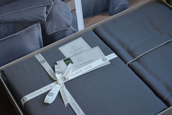 Постельное белье La Romano Premium Satin 200×220 Lucca Grey | Зображення 3