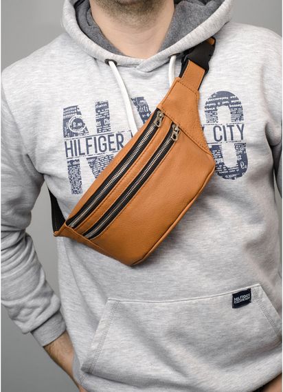 Поясна сумка бананка шкіряна Sambag Tirso BTS натуральна руда шкіра 30.5 х 14 см (81333121w) | Зображення 2