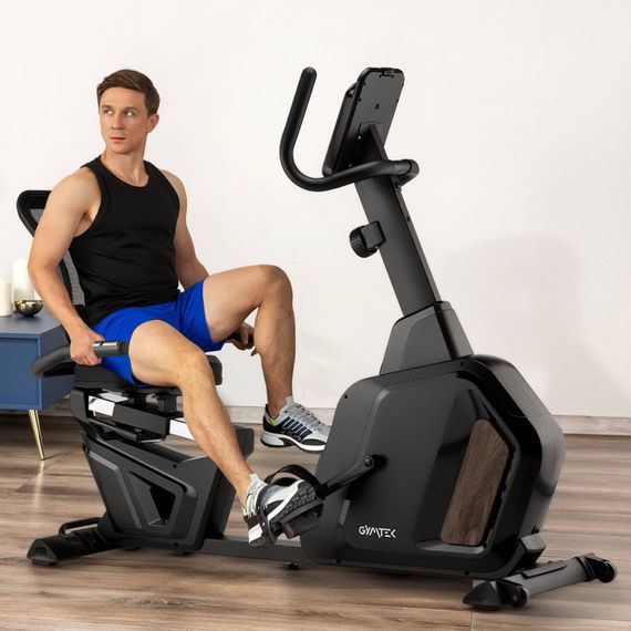 Горизонтальний велотренажер Gymtek XBR5000 магнітний чорний | Зображення 1