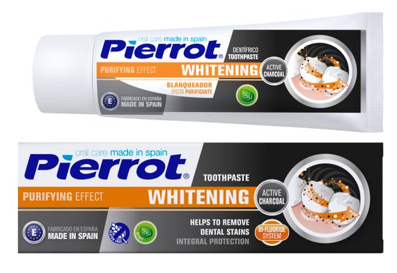 Відбілююча зубна паста Pierrot Whitening Active Charcoal з Деревним вугіллям 75 мл