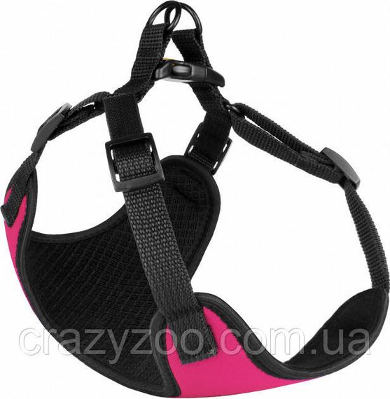Шлея для собак BronzeDog Sport M неопрен 3D сітка рожева 30х40-46 см 7507Б/Т | Зображення 1