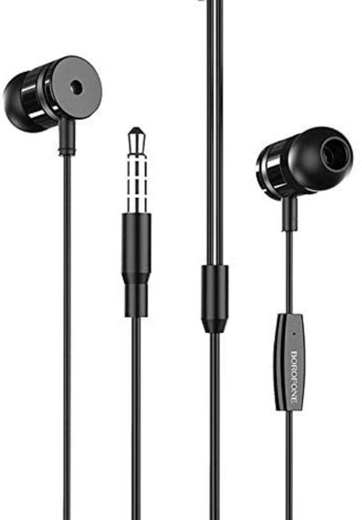 Навушники BOROFONE BM31 Mysterious universal earphones with mic Black | Зображення 1