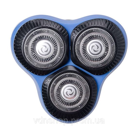 Електробритва 5 Вт 800 mAh бритва електрична бездротова з 3 голівками для гоління Синя Sokany SK-16038BL | Зображення 6