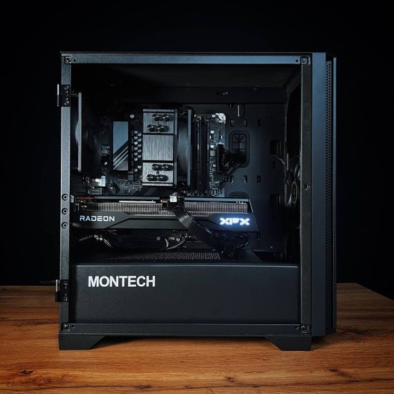 Збірка на замовлення: ігровий ПК Montech Air 100 Lite Tower / AMD Ryzen 5 7500F (6 (12) ядер по 3,7 - 5,0 ГГц) / 32 ГБ DDR5 / 1000 ГБ SSD M.2 / AMD Radeon RX 9060 XT, 16 ГБ GDDR6, 128-біт / 650 Вт | Зображення 2