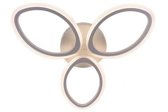 Люстра світлодіодна стельова LED світильник для квартири на стелю лед з пультом 25615 Білий 9х53х53 см. | Зображення 1