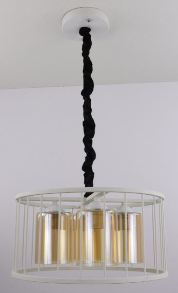 Люстра підвісна LOFT на 4 лампочки 25080 Білий 35-80х40х40 см. | Зображення 1