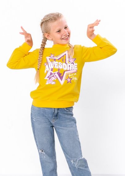 Джемпер для дівчинки Носи своє 128 Жовтий (p-9221-126759) | Зображення 1