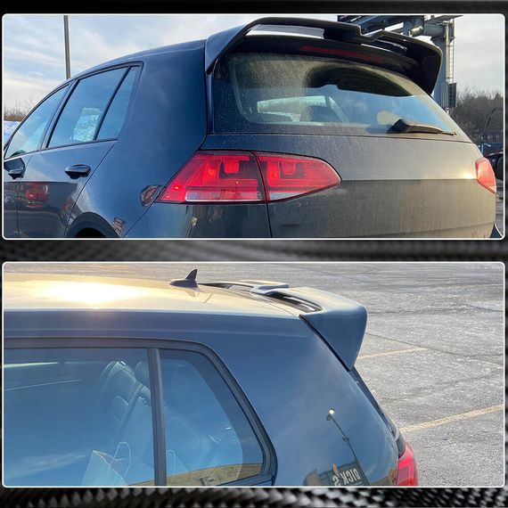 Спойлер V5 (для GTI/R HB, Карбон) для Volkswagen Golf 7/E-Golf 2012-2020 рр | Зображення 4