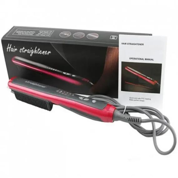 Электрическая расческа-выпрямитель FAST HAIR STRAIGHTENER ASL - 908 с функцией ионизации | Зображення 3