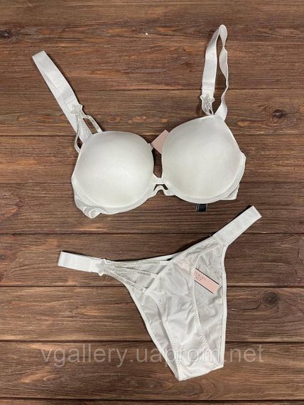 БІлий жіночий Купальник-комплект Victoria's Secret зі стразами Зірочка, Купальник Преміум-Люкс зі стразами 80В, Білий | Зображення 1