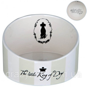 Миска для собак Trixie The little King of Dogs зі скошеним бортиком керамічна 1 л 50274