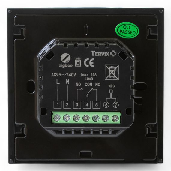 117140 Термостат с ZigBee управлением Tervix Pro Line для водяного/электрического теплого пола, черный | Зображення 3