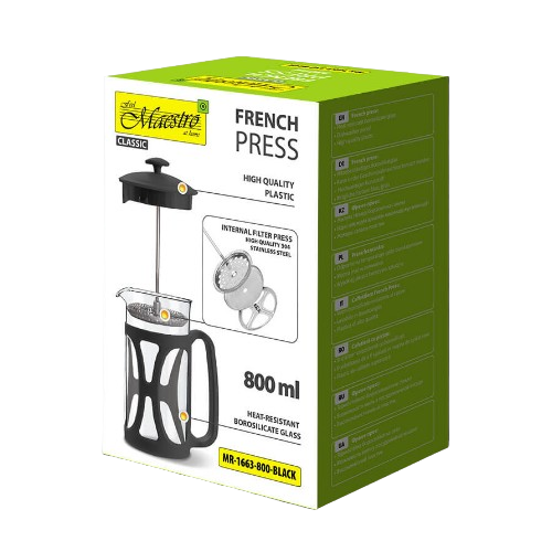 Френч-прес для кави/чаю 800мл MR-1663-800 чорний Maestro | Зображення 2