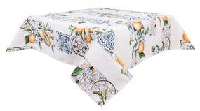 Скатертина гобеленова ALLOVER34395 Limaso, 137x260, Прямокутна, Лимони, З мікрофіброю, 74% поліестер, 23% бавовна, 3% акрил, Гобелен
